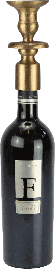 IN VINO Insert for Taper Candles or Candle Inserts into Bottles Height 13,5 cm Metal brass