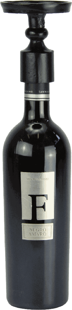 IN VINO Insert for Pillar Candles into Bottles Height 10 cm Metal black