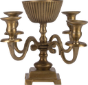 Candleholder 4-armed with Metal-Bowl Ø 13 cm Height 25 cm