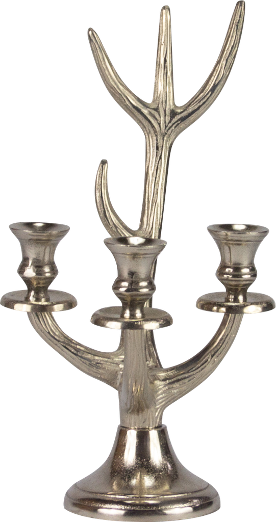 VENISON Candleholder 3-er 41 cm Metal antique-silver