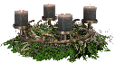 VENISON Advent Wreath for Pillar Candles Ø 46 cm Metal brass
