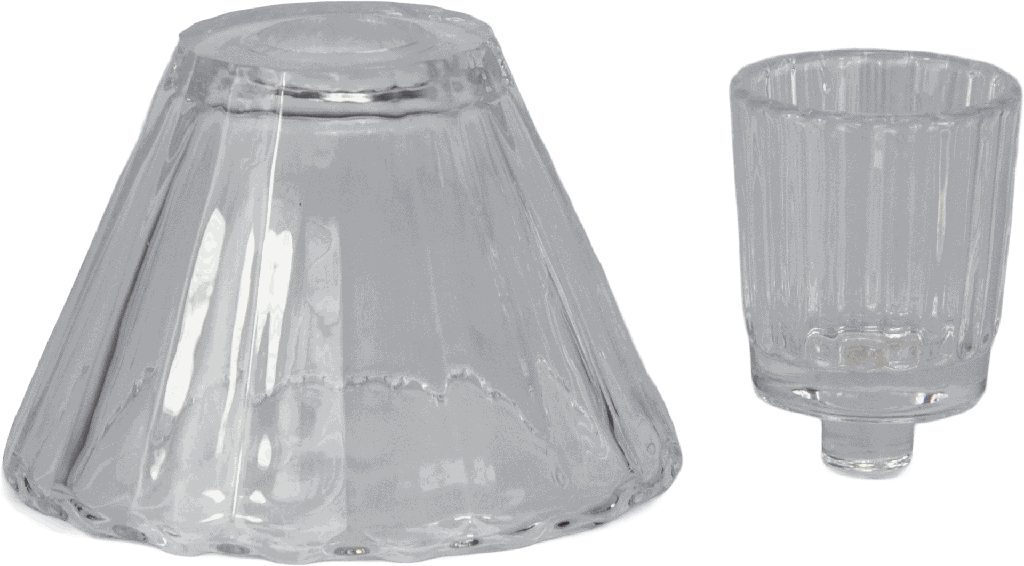 Shade + Candle Insert Height 9 cm Glass clear