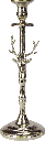 VENISON Kerzenständer 40 cm Metall antik-silber
