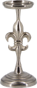 BOURBONE Kerzenständer für Stumpenkerzen Höhe 43 cm Metall antik-silber