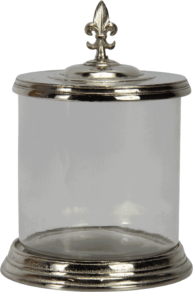 BOURBONE Bonboniere 31,5 cm Metall antik-silber