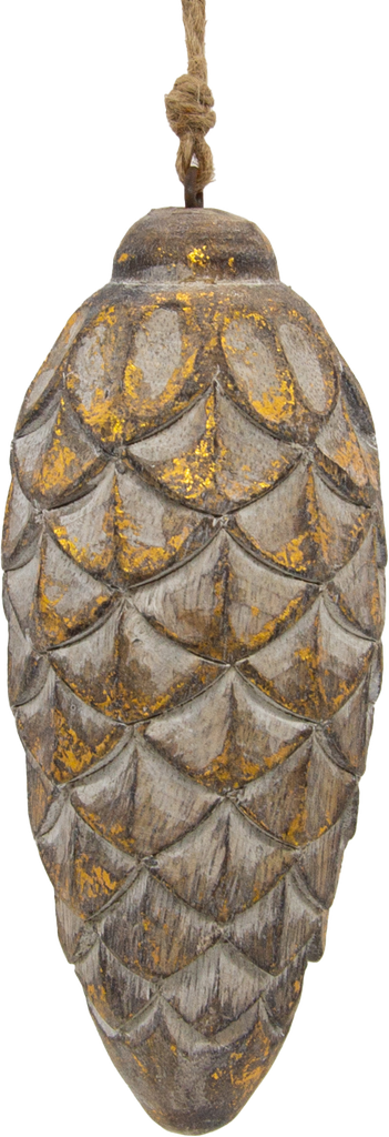 FOREST Zapfen 14,5 cm Holz patiniert