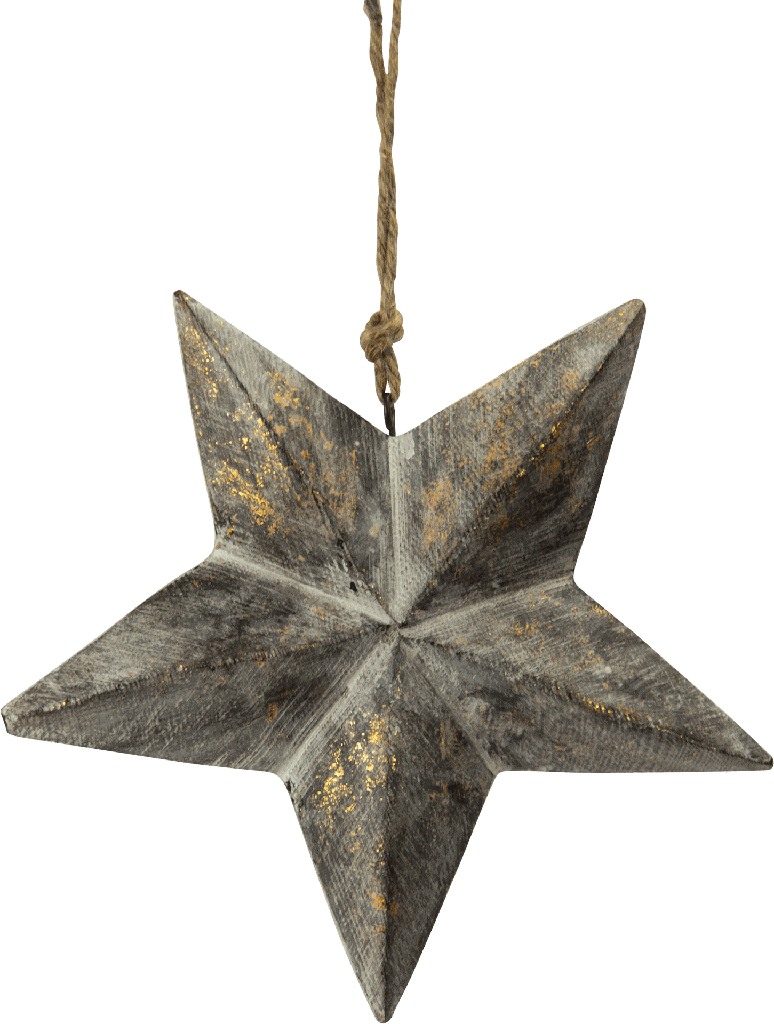 STAR 18 cm Wood patinated