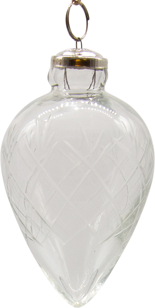 VINTAGE Pinecone 13 cm Glass cutted clear