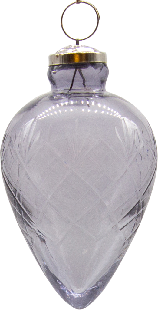 VINTAGE Pinecone 13 cm Glass cutted smoke