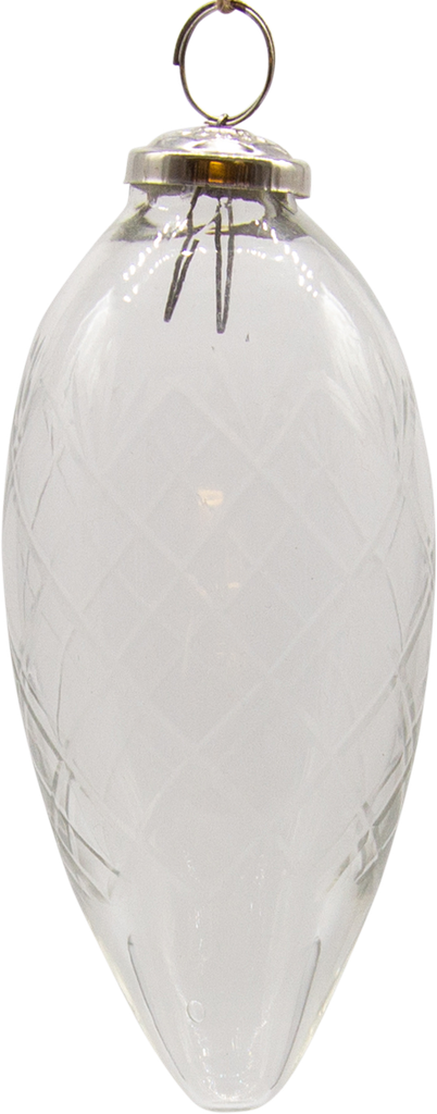 VINTAGE Pinecone 15 cm Glass cutted clear