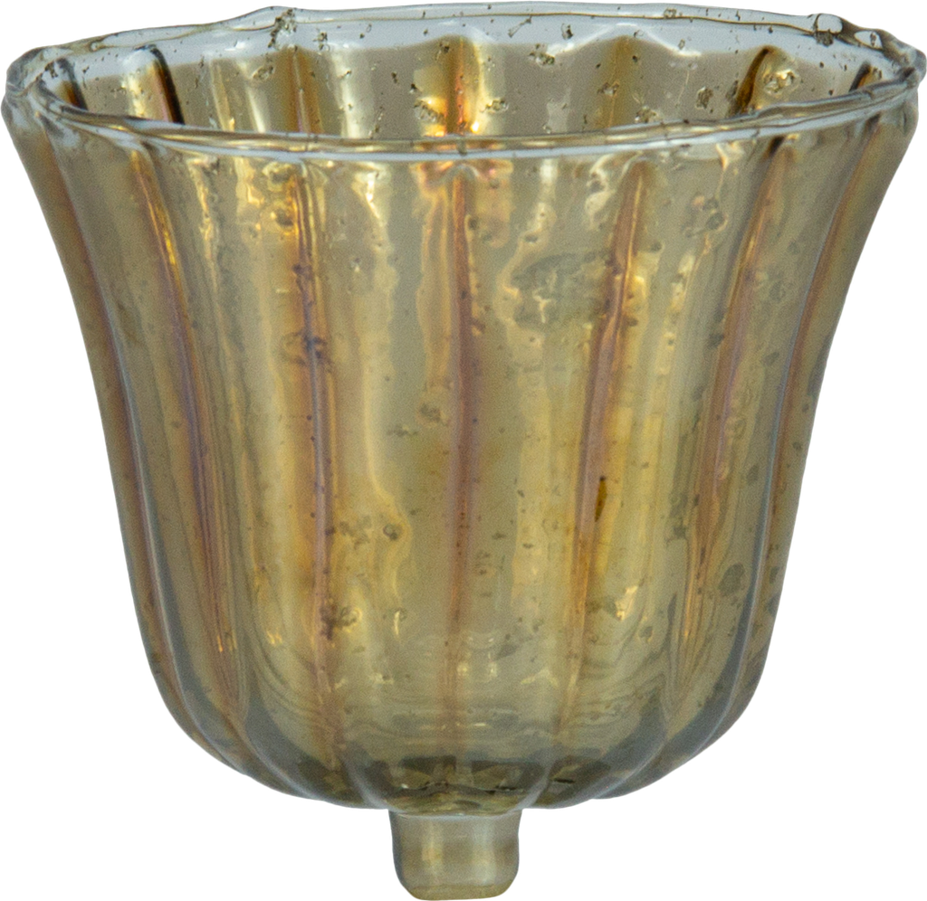 TULIP Teelicht-Aufsatzglas 10,5 cm Glas braun