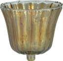 TULIP Candle Insert 10,5 cm Glass brown