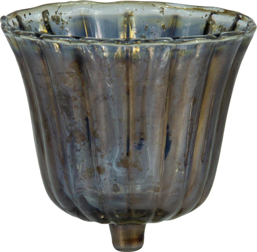 TULIP Candle Insert 10,5 cm Glass smoke