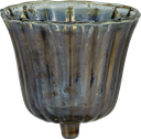TULIP Candle Insert 10,5 cm Glass smoke