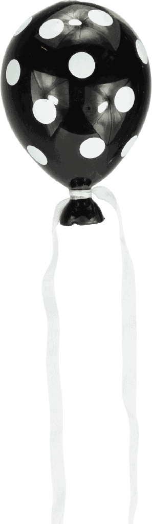 LUFTIKUSS Balloon to hang 15 cm Glass black