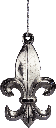 BOURBONE Hänger 9,7 cm Metall antik-silber