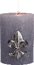 BOURBONE Candle Pin 6,5 cm Metal antique-silver