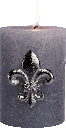 ROYAL Kerzenpin 6,5 cm Metall antik-silber