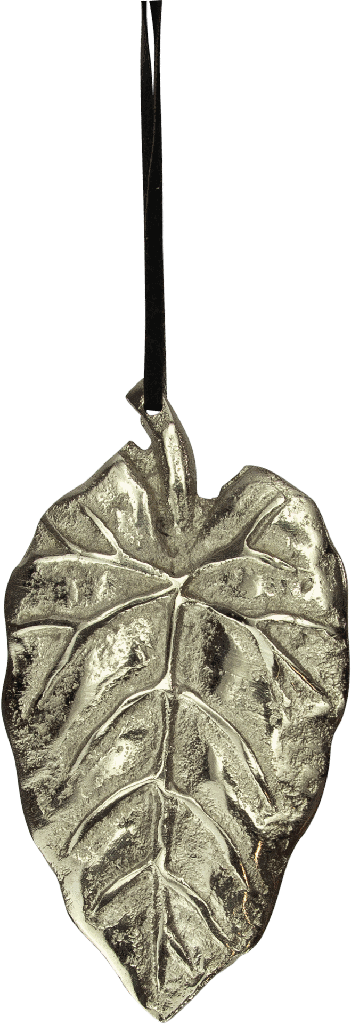 LIME TREE Leave 12,5 cm Metal antique-silver