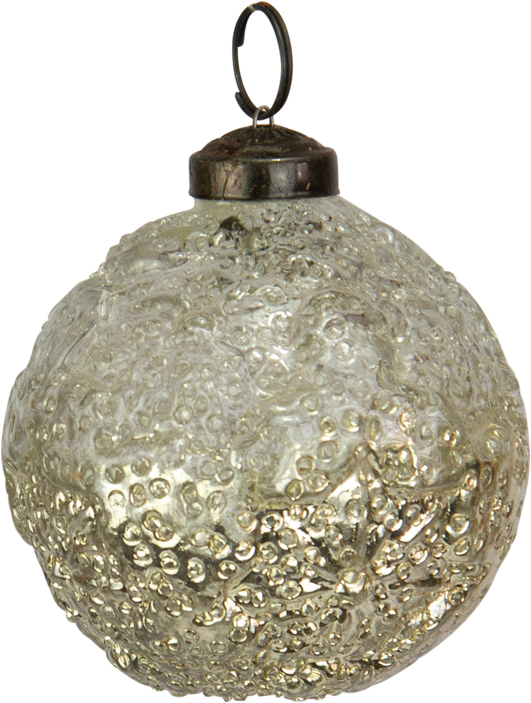 Ball 7 cm Glass silver frosted