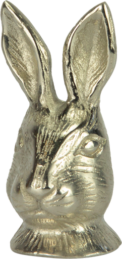 [23334A99] HAPPY Hasekopf 14,5 cm Metall antik-silber