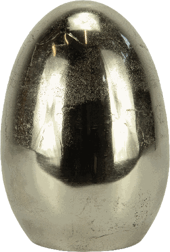 [23337A99] Egg standing 23,5 cm Metal antique-silver