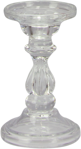 [23717A00] LUMIÈRE Candleholder 16,5 cm for Taper Candles and Pillar Candles Glass clear