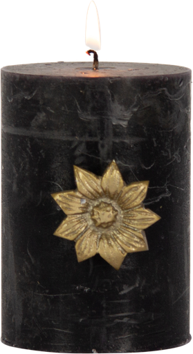 [24010A90] FLOWER Candle Pin Ø 4 cm Metal brass