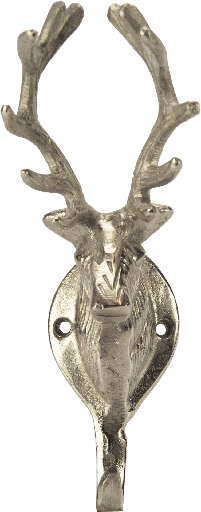 [24018A99] VENISON Wall Hook 21 cm Metal antique-silver