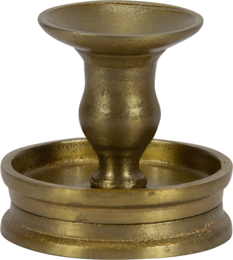[24019A90] RONDO Candleholder Height 8,5 cm Metal brass