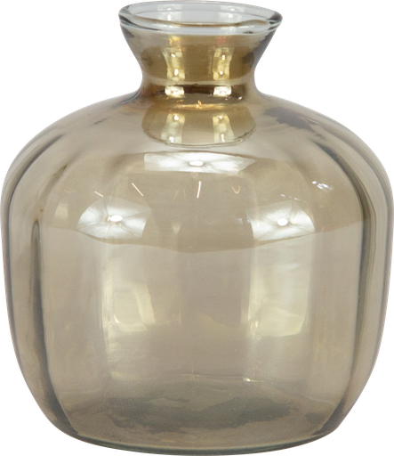 [24020A60] Vase 13 x Ø 12 cm Glass amber