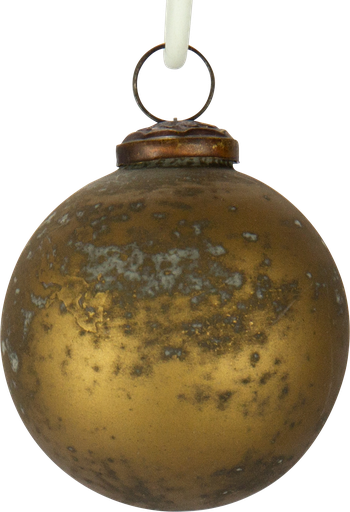 [24033W77] Kugel 7 cm Glas grau-gold