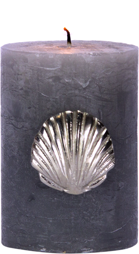[24071A99] SHELL Candle Pin 4,5 cm Metal antique-silver
