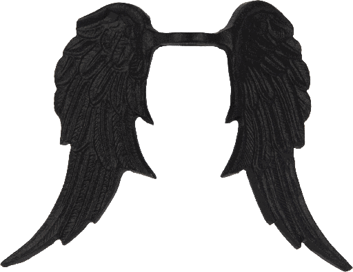 [24080F70] CUPID Angel Wings 16 cm Metal black