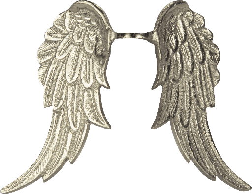 [24081F99] CUPID Angel Wings 24,5 cm Metal antique-silver