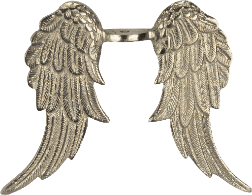 [24084F99] ANGELO Angel Wings 20,5 cm Metal antique-silver
