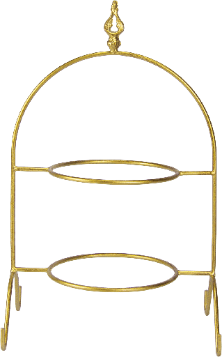 [24105A90] BOURBONE Plateholder 2-er 46,5 cm Metal gold