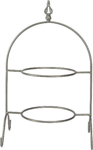 [24105A99] BOURBONE Plateholder 2-er 46,5 cm Metal silver