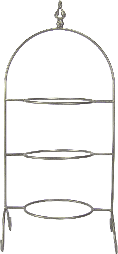 [24106A99] BOURBONE Plateholder 3-er 62 cm Metal silver