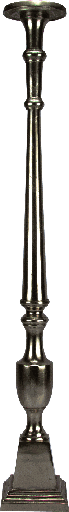 [24397A99] CHATEAU Kerzenständer 108 cm Metall antik-silber