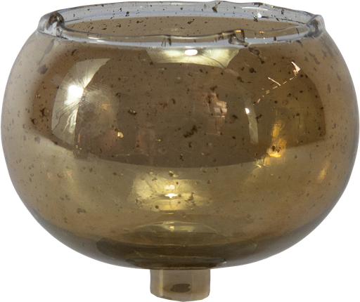 [25110A60] BOWL Teelicht-Aufsatzglas 7 cm Glas braun