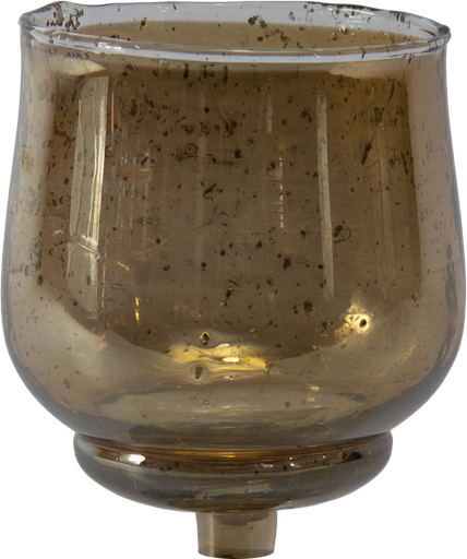 [25111A60] PETIT Candle Insert 10 cm Glass brown