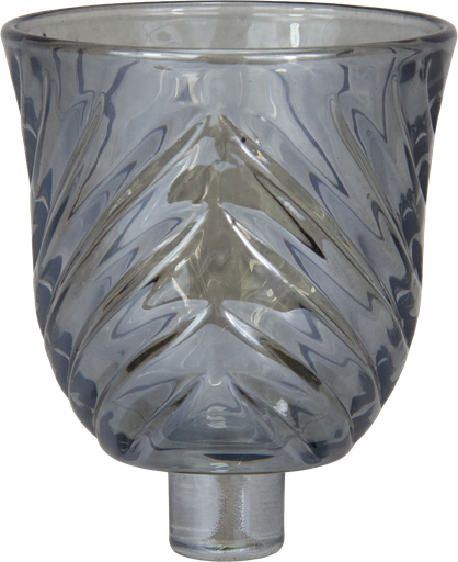 [25250A77] VENICE Teelicht-Aufsatzglas 7,5 cm Glas smoke