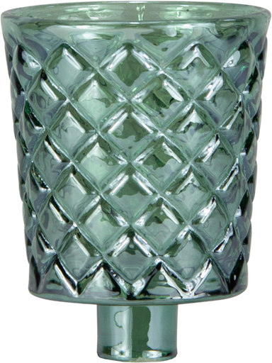 [50268A30] CRYSTAL Candle Insert 6,5 cm Glass green
