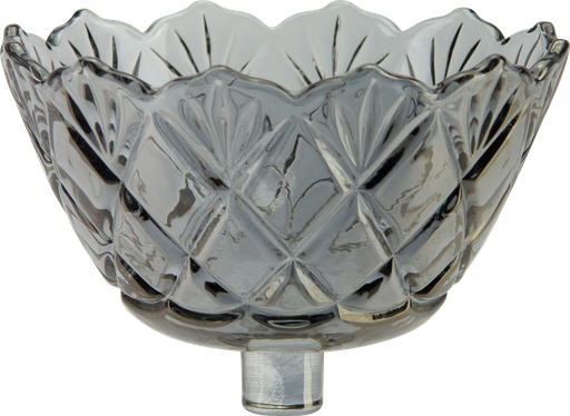 [50275A77] FIORI Teelicht-Aufsatzglas 8 cm Glas smoke