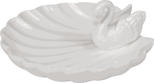 [50483A00] SWANLAKE Soap Dish Porcelain white