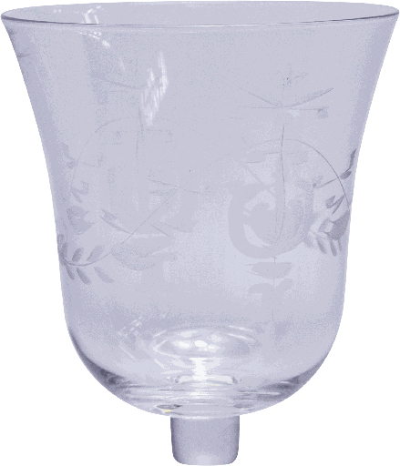 [70164A00] BOUQUET Candle Insert 10,5 cm Glass clear with Cutting