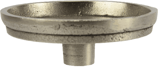 [22019A97] Top-Plate for Candleholder Ø 9 cm for Pillar Candles Metal pewter