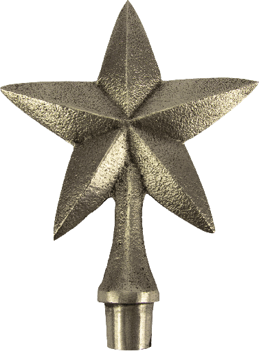 [24050A97] STAR Stecker 14 cm Metall alt-silber