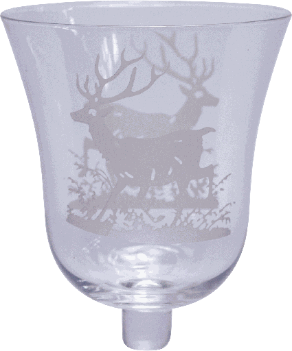[00024A00] VENISON Teelicht – Aufsatzglas 10,5 cm Glas klar mit Schliff
